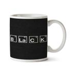 Art Hediye Black Siyah Periyodik Cetvel Iki Tarafı Baskılı Kupa Bardak