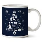 Art Hediye Breaking Bad Christmas Tree Silhouette White Iki Tarafı Baskılı Kupa Bardak