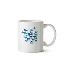Art Hediye Butterflies 4 Kelebek İki Tarafı Baskılı Beyaz Kupa