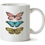 Art Hediye Butterflies Kelebek İki Tarafı Baskılı Beyaz Kupa