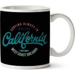 Art Hediye California Surf West Coast Dreamin Iki Tarafı Baskılı Kupa Bardak