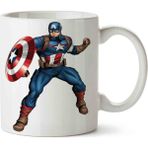 Art Hediye Captain America Super Hero Baskılı Kupa Bardak