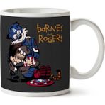 Art Hediye Captain American Calvin And Hobbes Bucky Barnes Iki Tarafı Baskılı Kupa Bardak