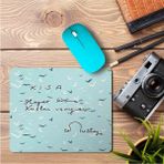 Art Hediye Cemal Süreya Hayat Kısa Kuşlar Uçuyor Baskılı 23x19 cm Mouse Pad
