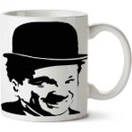 Art Hediye Charlie Chaplin Gülüş İki Tarafı Baskılı Kupa Bardak