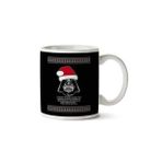 Art Hediye Christmas Cheer Darth Vader Star Wars Christmas Knit Iki Tarafı Baskılı Kupa Bardak