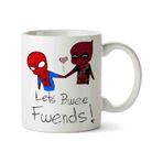 Art Hediye Deadpool V Spiderman 2 İki Tarafı Baskılı Kupa Bardak