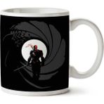 Art Hediye Deathstroke Slade Wilson Licence to Slash James Bond Gun Barrel İki Tarafı Baskılı Kupa Bardak