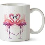 Art Hediye Flamingo Aşk Seramik Kupa Bardak