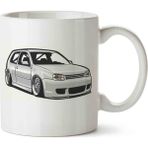Art Hediye Golf Mk4 Beyaz Kupa Bardak