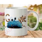 Art Hediye Google Kurabiye Canavarı İki Tarafı Baskılı Kupa Bardak