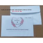 Art Hediye Isminize Özel 60 Adet Düğün Nişan Kına Para Takı Zarfı 10,5 x 16,5 cm 70gr Tssrmyt