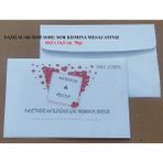 Art Hediye Isminize Özel 60 Adet Düğün Nişan Kına Para Takı Zarfı 10,5 x 16,5 cm 70gr Ttghedf