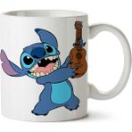 Art Hediye Lilo Stitch Pelekai Gitar Sofia iki Tarafı Baskılı Kupa Bardak