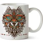 Art Hediye Lobo Tribal Kupa Bardak