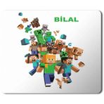 Art Hediye Minecraft Kişiye Özel İstediğiniz İsim Yazılır Baskılı 23x19 cm Mouse Pad