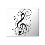 Art Hediye Müzik Nota Sol Anahtarı Baskılı 23x19 cm Mouse Pad