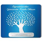 Art Hediye Öğretmenler Gününüz Kutlu Olsun Baskılı 23x19 cm Mouse Pad