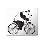 Art Hediye Panda Bisiklet Süren Panda Baskılı 23x19 cm Mouse Pad