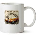 Art Hediye Retro Carro İki Tarafı Baskılı Kupa Bardak