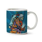 Art Hediye Retro Robot Astronot İki Tarafı Baskılı Kupa Bardak