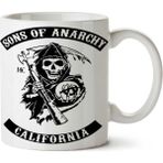 Art Hediye Sons Of Anarchy California İki Tarafı Baskılı Kupa Bardak