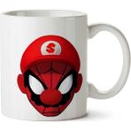 Art Hediye Spiderman Super Mario İki Tarafı Baskılı Kupa Bardak