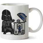 Art Hediye Star Wars Darth Vader R2-D2 Death Star Bin İki Tarafı Baskılı Kupa Bardak