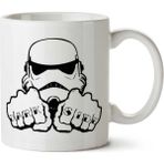 Art Hediye Star Wars Stormtrooper Dark Side Knuckles İki Tarafı Baskılı Kupa Bardak