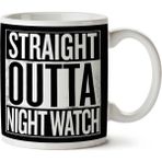 Art Hediye Straight Outta Night Watch Game Of Thrones White Iki Tarafı Baskılı Kupa Bardak