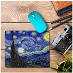 Art Hediye Van Gogh Yıldızlı Gece Baskılı 23x19 cm Mouse Pad