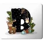 Art Hediye Yeni Yıl Merry Christmas Yılbaşı'na Özel B Harfi 23x19 cm Mouse Pad