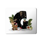 Art Hediye Yeni Yıl Merry Christmas Yılbaşı'na Özel G Harfi 23x19 cm Mouse Pad