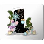 Art Hediye Yeni Yıl Merry Christmas Yılbaşı'na Özel L Harfi 23x19 cm Mouse Pad