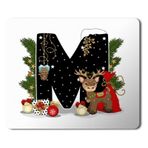 Art Hediye Yeni Yıl Merry Christmas Yılbaşı'na Özel M Harfi 23x19 cm Mouse Pad