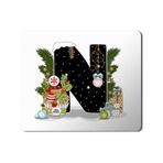 Art Hediye Yeni Yıl Merry Christmas Yılbaşı'na Özel N Harfi 23x19 cm Mouse Pad