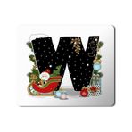 Art Hediye Yeni Yıl Merry Christmas Yılbaşı'na Özel W Harfi 23x19 cm Mouse Pad