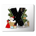 Art Hediye Yeni Yıl Merry Christmas Yılbaşı'na Özel x Harfi 23x19 cm Mouse Pad