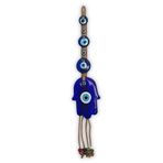 art inside Makrome ve Boncuklarla Süslenmiş Büyük Boy Nazar Boncuğu El Yapımı Dekoratif Duvar Süsü (Hamsa)