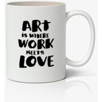 Art İs Where Baskılı Kupa