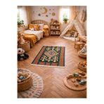 ART Kilim Van el işi dokuma dekoratif hediyelik el yapımı yün kilim 110x152 Çok Renkli