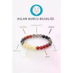 ART LİFE DOĞALTAŞ Natural Stones ART LİFE DOĞALTAŞ Natural Stones800546 Aslan Burcu Taşlarından Oluşan Doğal Taş Bileklik 8 Mm Küre Kesim - Burç Bilekliği