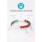 ART LİFE DOĞALTAŞ Natural Stones artlife2000161 Yengeç Burcu Taşlarından Oluşan Doğal Taş Bileklik 8 Mm Küre Kesim - Burç Bilekliği