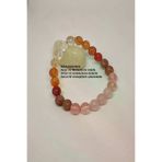 ART LİFE DOĞALTAŞ Natural Stones artlıfe200324 Sertifikalı 8 Mm Pembe Kuvars, Gül Kuvars, Güneş Taşı, Akik, Kristal Kuvars Doğaltaş Bileklik
