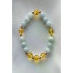 ART LİFE DOĞALTAŞ Natural Stones artlife3000301 Sertifikalı Akuamarin, Sitrin Doğaltaş Bileklik