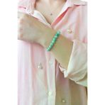 ART LİFE DOĞALTAŞ Natural Stones artlife3000382 Unisex Doğal Taş Bileklik Amazonit , 5. Boğaz Çakrası , Başak Burcu Uyumluluk Taşı