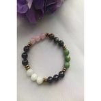 ART LİFE DOĞALTAŞ Natural Stones artlife3000429 Sertifikalı Aşk Mıknatısı Doğaltaş Bileklik -Ay Taşı,yeşim,ametist,pembe Kuvars, Lal,rodonit,oniks
