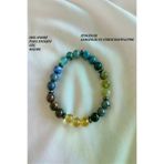 ART LİFE DOĞALTAŞ Natural Stones artlife3000462 Sertifikalı Stres, Güç, Para, (Apatit,akik,obsidyen,sitrin,kaplangözü,lapis, Doğaltaş Bileklik