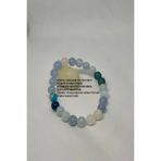 ART LİFE DOĞALTAŞ Natural Stones artlife3000594 Sertifikalı 8 Mm Ay Taşı, Mavi Kuvars, Akuamarin, Anjelit (Melek) Taşı, Mavi Akik Doğaltaş Bileklik