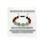 ART LİFE DOĞALTAŞ Natural Stones artlife6000301 Sertifikali Akik Aventurin Doğal Taş Makrome Bileklik